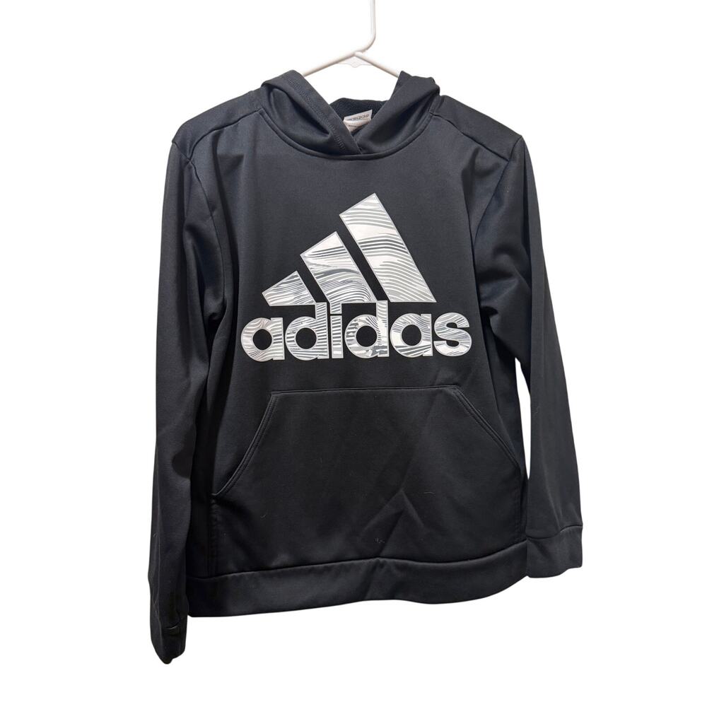Adidas Performance Black Hoodie Sweatshirt Size Youth Large 14/16